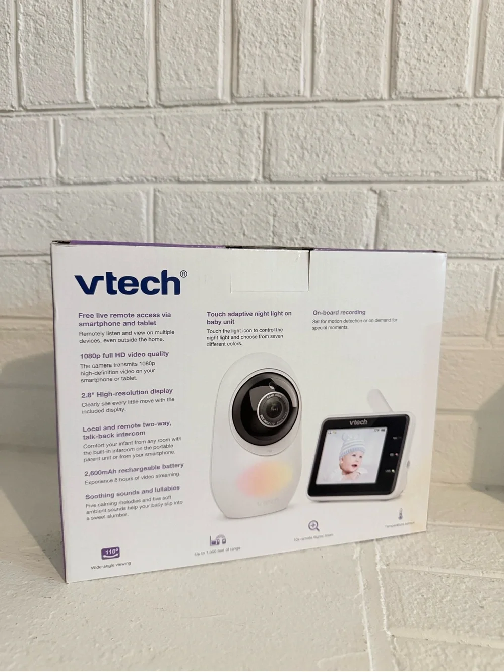 VTech Smart 1080p Video Monitor with Stroller Mirror & Stroller Hooks